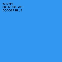 #3197F1 - Dodger Blue Color Image