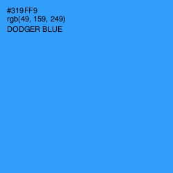 #319FF9 - Dodger Blue Color Image