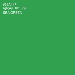 #31A14F - Sea Green Color Image