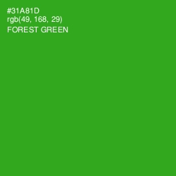 #31A81D - Forest Green Color Image