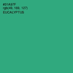 #31A97F - Eucalyptus Color Image