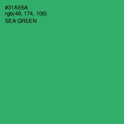 #31AE6A - Sea Green Color Image