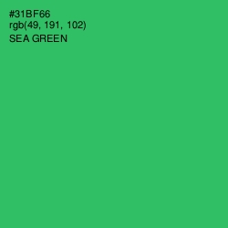 #31BF66 - Sea Green Color Image