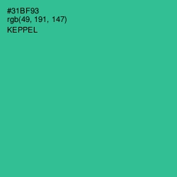 #31BF93 - Keppel Color Image