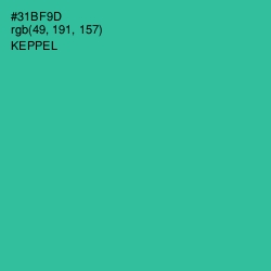 #31BF9D - Keppel Color Image