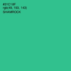 #31C18F - Shamrock Color Image