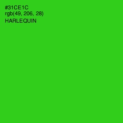 #31CE1C - Harlequin Color Image