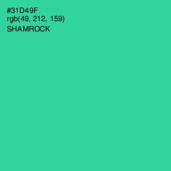 #31D49F - Shamrock Color Image