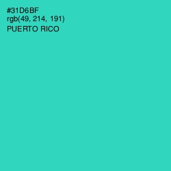 #31D6BF - Puerto Rico Color Image