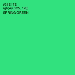 #31E17E - Spring Green Color Image