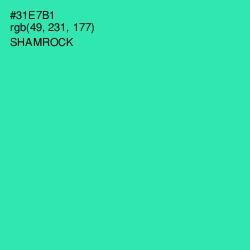 #31E7B1 - Shamrock Color Image