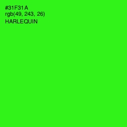 #31F31A - Harlequin Color Image