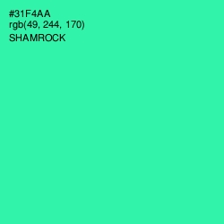 #31F4AA - Shamrock Color Image