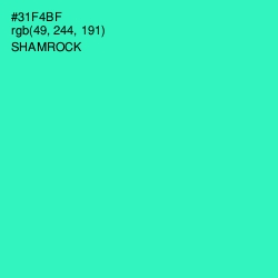 #31F4BF - Shamrock Color Image