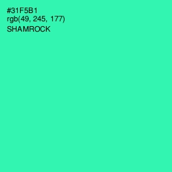 #31F5B1 - Shamrock Color Image