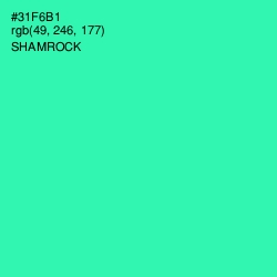 #31F6B1 - Shamrock Color Image