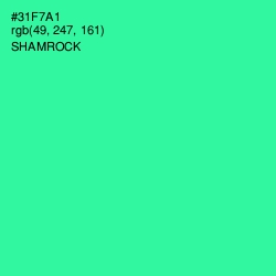 #31F7A1 - Shamrock Color Image