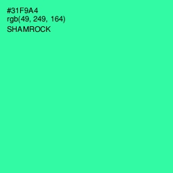 #31F9A4 - Shamrock Color Image