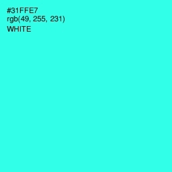 #31FFE7 - Bright Turquoise Color Image