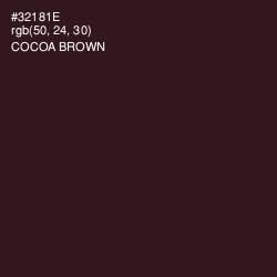 #32181E - Cocoa Brown Color Image