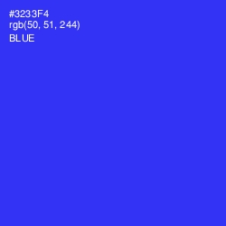 #3233F4 - Blue Color Image