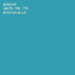 #329EAF - Boston Blue Color Image