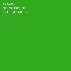 #32A91F - Forest Green Color Image