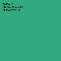 #32A97F - Eucalyptus Color Image