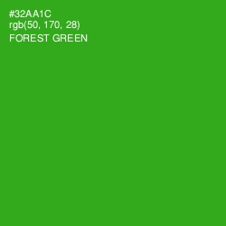 #32AA1C - Forest Green Color Image