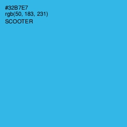 #32B7E7 - Scooter Color Image