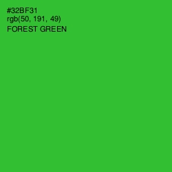 #32BF31 - Forest Green Color Image
