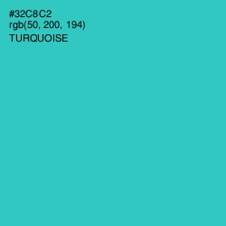 #32C8C2 - Turquoise Color Image