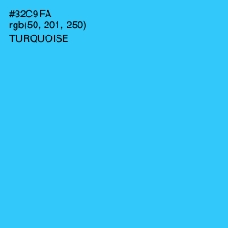 #32C9FA - Turquoise Color Image