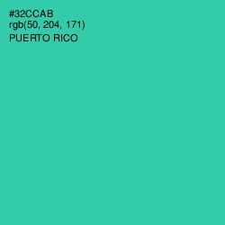 #32CCAB - Puerto Rico Color Image