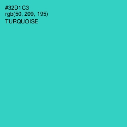 #32D1C3 - Turquoise Color Image