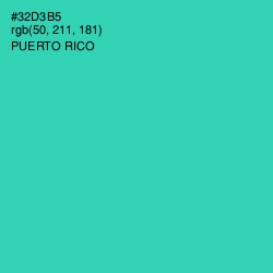 #32D3B5 - Puerto Rico Color Image