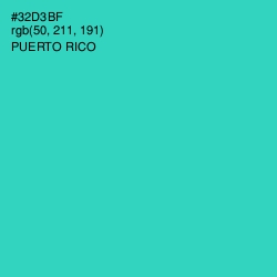 #32D3BF - Puerto Rico Color Image