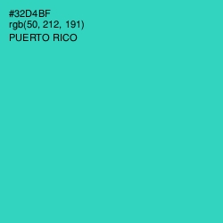 #32D4BF - Puerto Rico Color Image