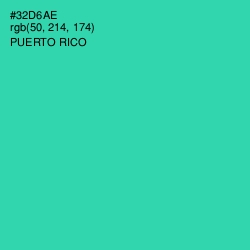 #32D6AE - Puerto Rico Color Image