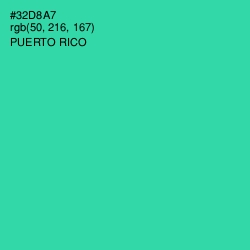 #32D8A7 - Puerto Rico Color Image