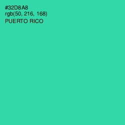 #32D8A8 - Puerto Rico Color Image