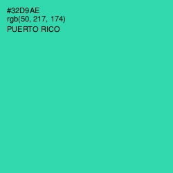 #32D9AE - Puerto Rico Color Image