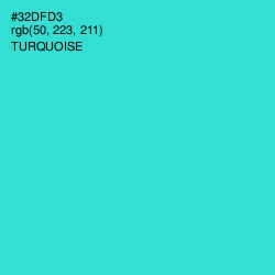 #32DFD3 - Turquoise Color Image