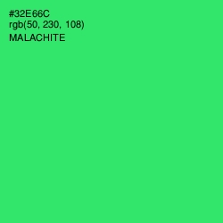 #32E66C - Malachite Color Image