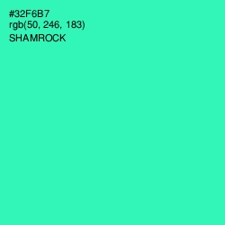 #32F6B7 - Shamrock Color Image