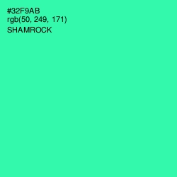 #32F9AB - Shamrock Color Image