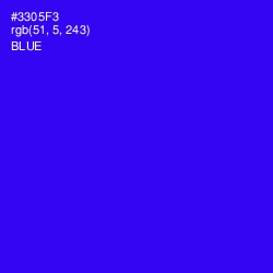 #3305F3 - Blue Color Image