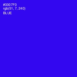 #3307F0 - Blue Color Image