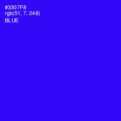 #3307F8 - Blue Color Image