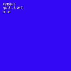 #3308F3 - Blue Color Image